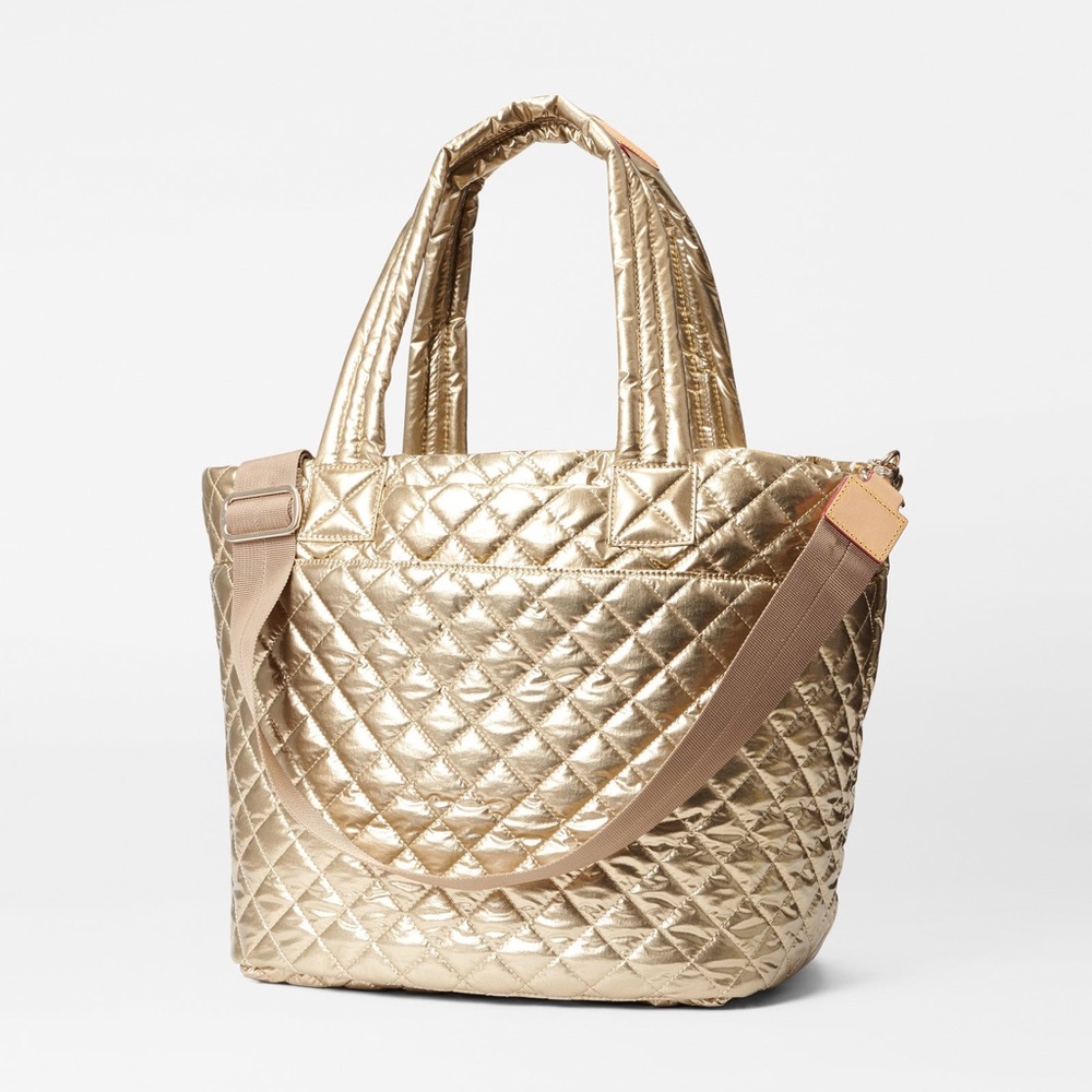 MZ Wallace Metallic Gold Quilted Tote